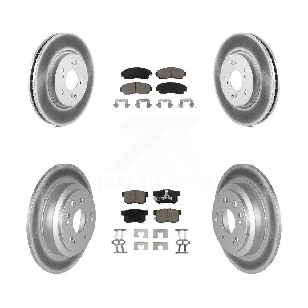 [Avant + Arrière] Kit de disque (revêtu) et plaquette (céramique) de frein pour Honda Accord Crosstour KGC-101219