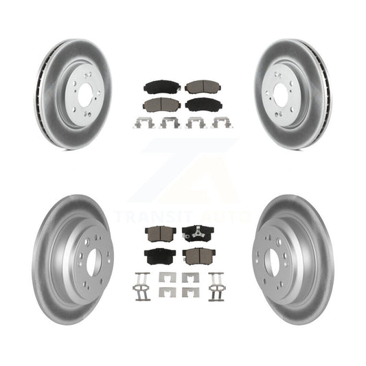 [Avant + Arrière] Kit de disque (revêtu) et plaquette (céramique) de frein pour Honda Accord Crosstour KGC-101219