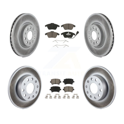 [Avant + Arrière] Kit de disque (revêtu) et plaquette (céramique) de frein pour 2008 Audi A3 Quattro KGC-101220