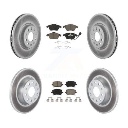 [Avant + Arrière] Kit de disque (revêtu) et plaquette (céramique) de frein pour Volkswagen Passat GTI Eos Audi A3 Quattro Golf KGC-101221