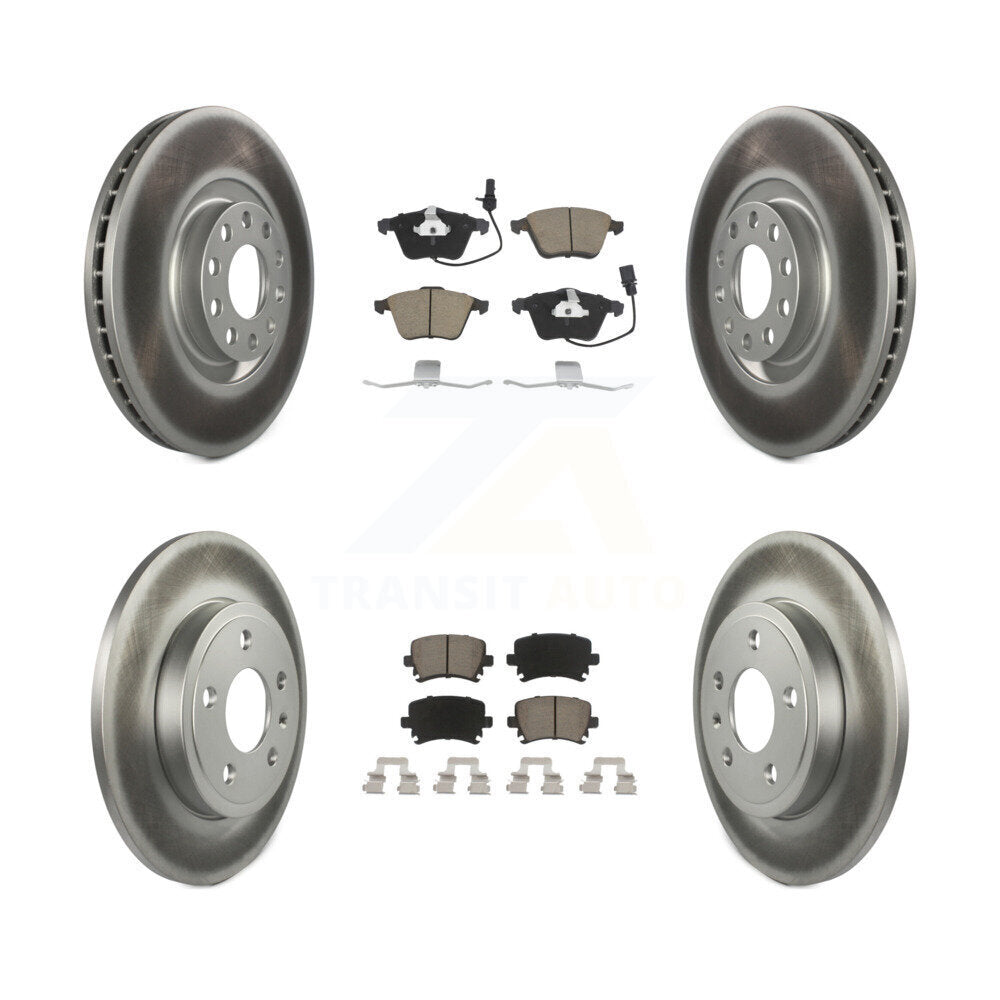[Avant + Arrière] Kit de disque (revêtu) et plaquette (céramique) de frein pour Audi A4 Quattro KGC-101222