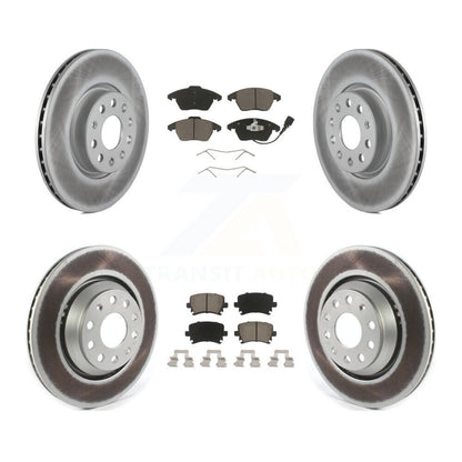 [Avant + Arrière] Kit de disque (revêtu) et plaquette (céramique) de frein pour 2009-2010 Volkswagen Passat CC avec 312mm Diameter Rotor KGC-101223