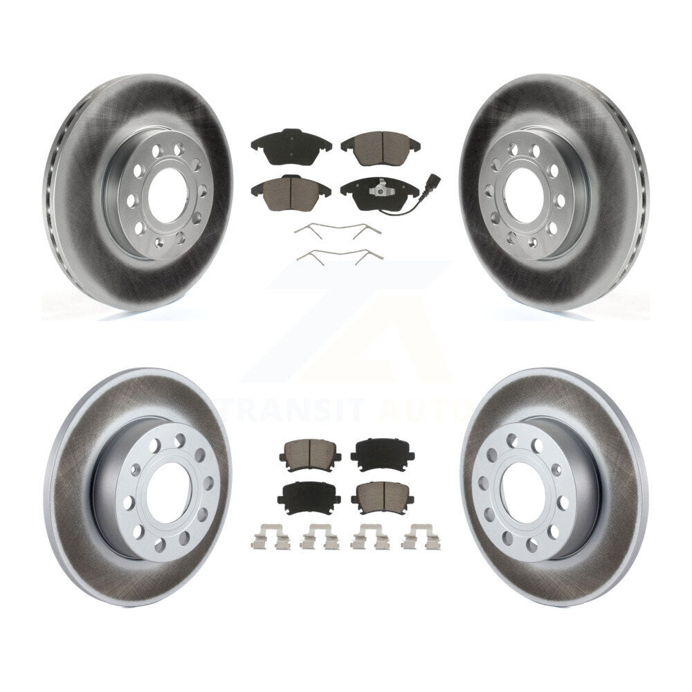 [Avant + Arrière] Kit de disque (revêtu) et plaquette (céramique) de frein pour 2006-2009 Volkswagen Rabbit KGC-101224