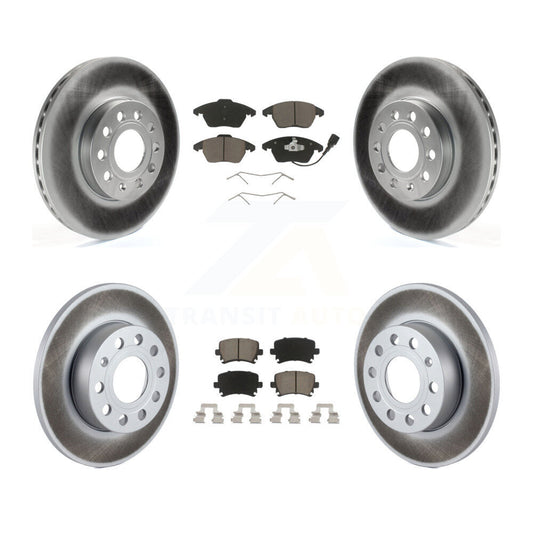 [Avant + Arrière] Kit de disque (revêtu) et plaquette (céramique) de frein pour 2006-2009 Volkswagen Rabbit KGC-101224