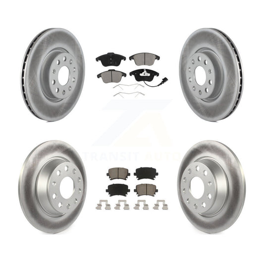 [Avant + Arrière] Kit de disque (revêtu) et plaquette (céramique) de frein pour Volkswagen Tiguan Audi Q3 Limited Quattro KGC-101225