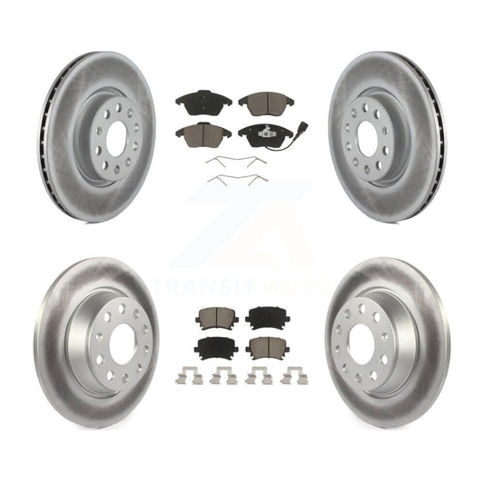 [Avant + Arrière] Kit de disque (revêtu) et plaquette (céramique) de frein pour Volkswagen CC GTI Passat Audi A3 Quattro KGC-101226
