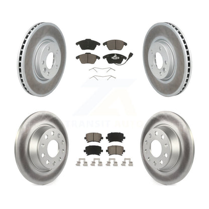 [Avant + Arrière] Kit de disque (revêtu) et plaquette (céramique) de frein pour Volkswagen CC avec 340mm Diameter Rotor KGC-101227