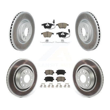 [Avant + Arrière] Kit de disque (revêtu) et plaquette (céramique) de frein pour Volkswagen CC avec 340mm Diameter Rotor KGC-101228