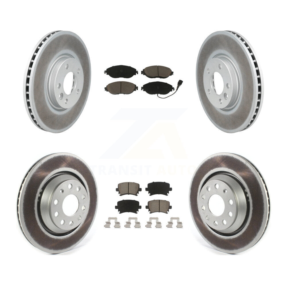 [Avant + Arrière] Kit de disque (revêtu) et plaquette (céramique) de frein pour Volkswagen CC AWD KGC-101229