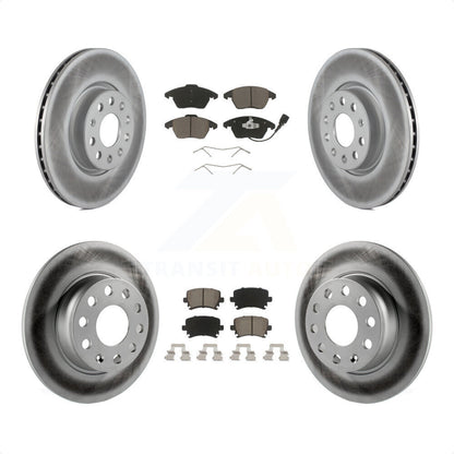 [Avant + Arrière] Kit de disque (revêtu) et plaquette (céramique) de frein pour 2011 Volkswagen GTI KGC-101230 par Transit Auto