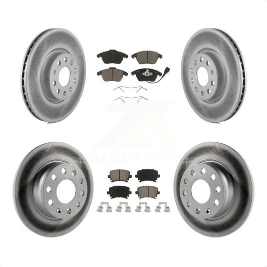 [Avant + Arrière] Kit de disque (revêtu) et plaquette (céramique) de frein pour 2011 Volkswagen GTI KGC-101230 par Transit Auto