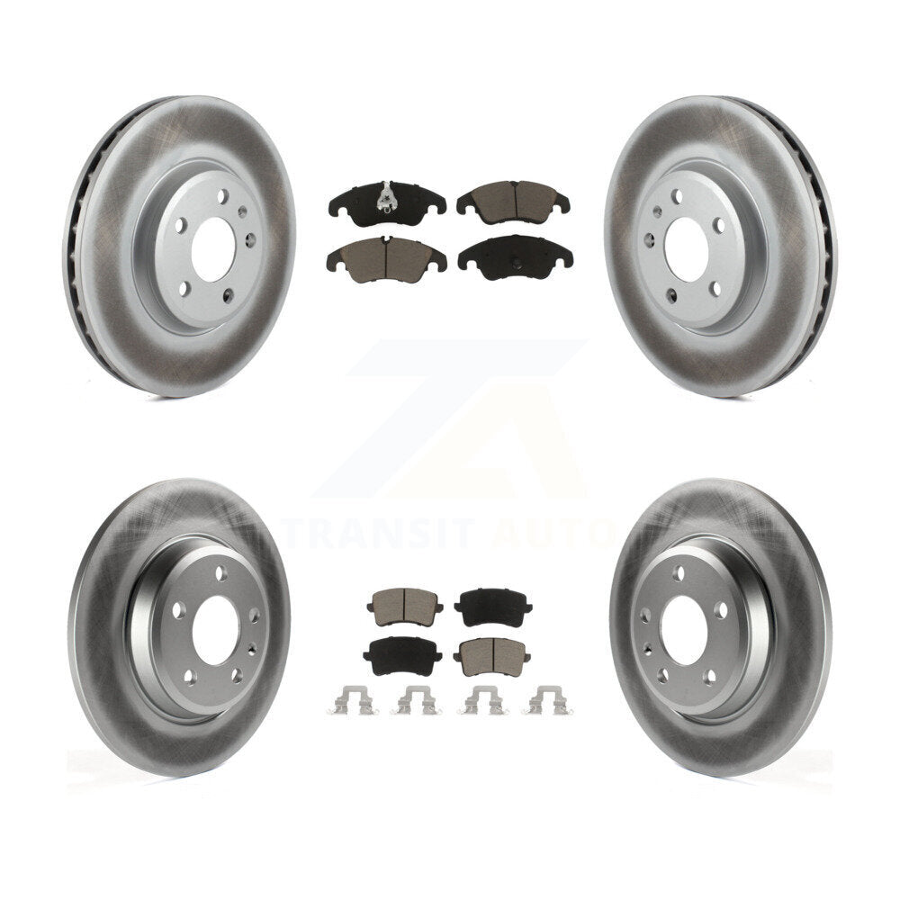 [Avant + Arrière] Kit de disque (revêtu) et plaquette (céramique) de frein pour Audi Q5 A4 Quattro A5 KGC-101231