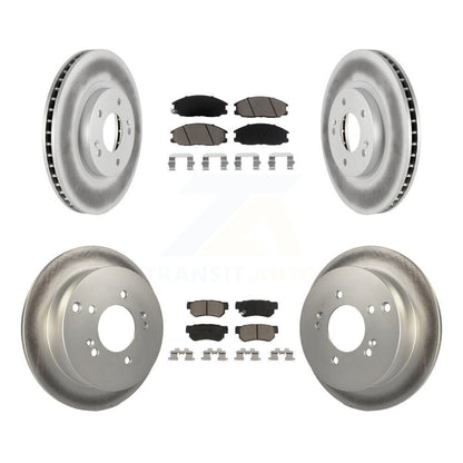 [Avant + Arrière] Kit de disque (revêtu) et plaquette (céramique) de frein pour 2001-2006 Hyundai Santa Fe avec 294mm Diameter Rotor KGC-101243
