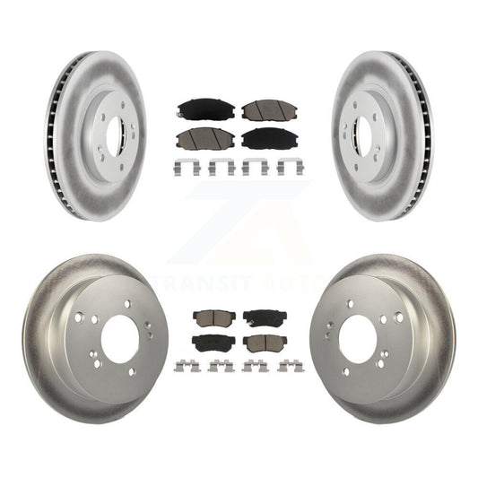 [Avant + Arrière] Kit de disque (revêtu) et plaquette (céramique) de frein pour 2001-2006 Hyundai Santa Fe avec 294mm Diameter Rotor KGC-101243
