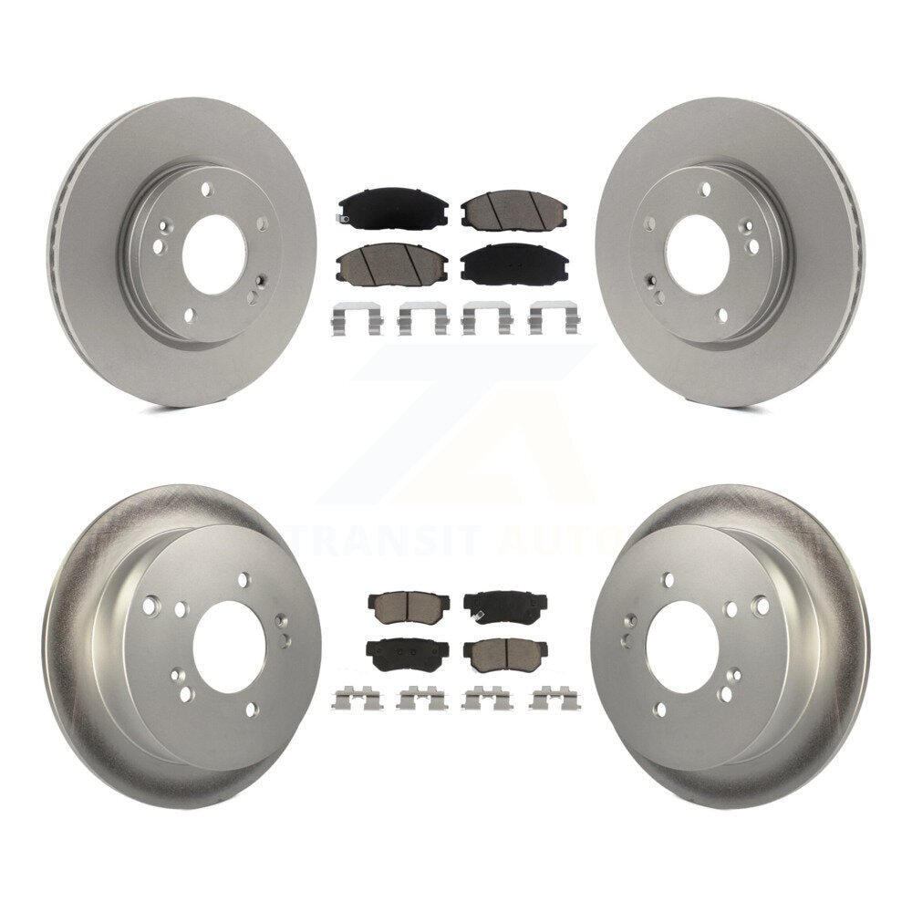 [Avant + Arrière] Kit de disque (revêtu) et plaquette (céramique) de frein pour 2001-2006 Hyundai Santa Fe avec 276mm Diameter Rotor KGC-101244