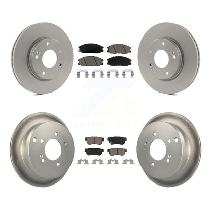 [Avant + Arrière] Kit de disque (revêtu) et plaquette (céramique) de frein pour 2001-2006 Hyundai Santa Fe avec 276mm Diameter Rotor KGC-101244