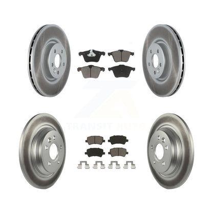 [Avant + Arrière] Kit de disque (revêtu) et plaquette (céramique) de frein pour Volvo S60 V70 avec 336mm Diameter Rotor KGC-101248