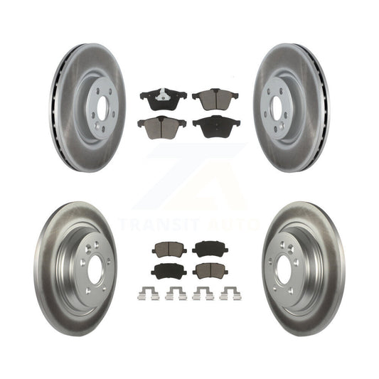 [Avant + Arrière] Kit de disque (revêtu) et plaquette (céramique) de frein pour Volvo S60 V70 avec 336mm Diameter Rotor KGC-101248