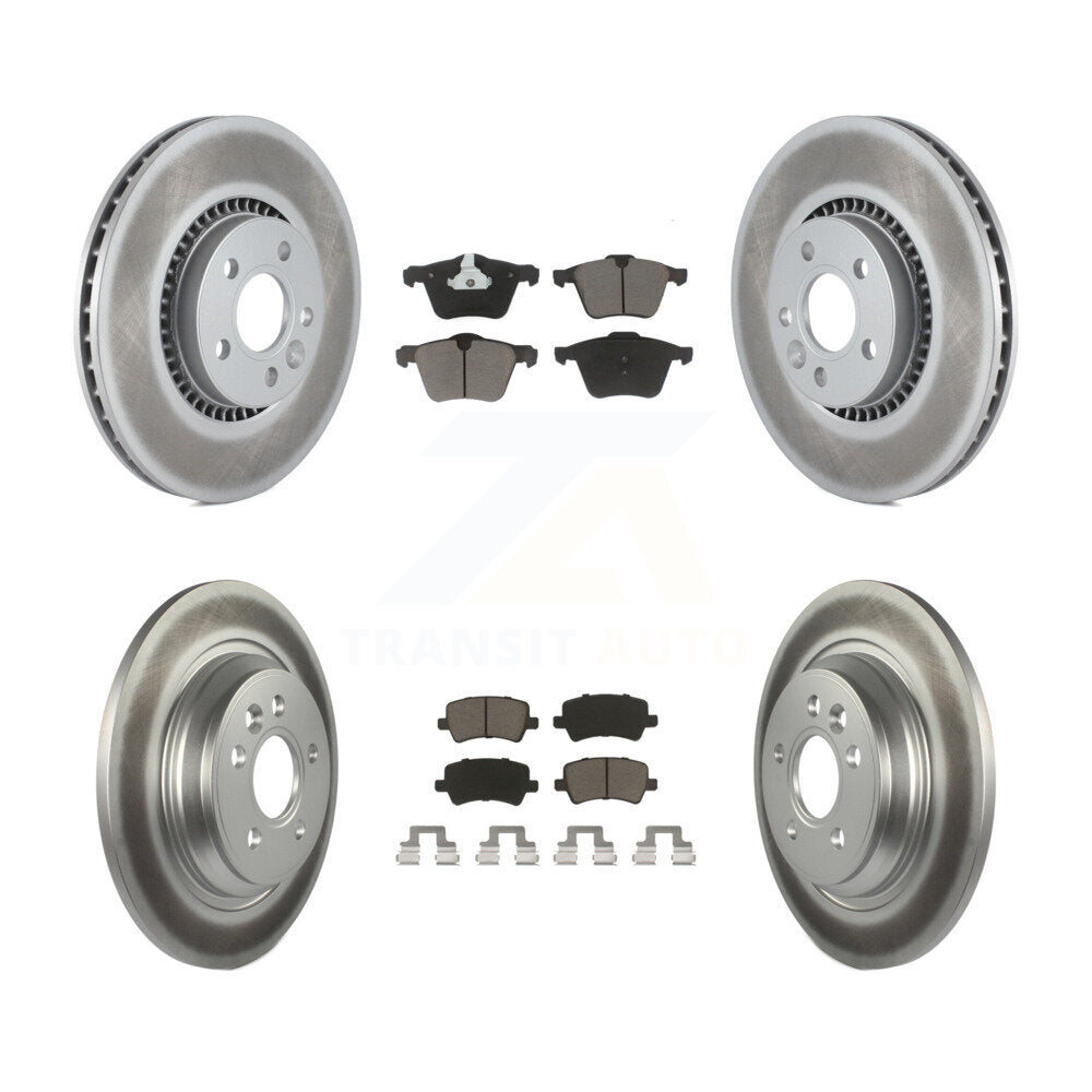 [Avant + Arrière] Kit de disque (revêtu) et plaquette (céramique) de frein pour Volvo S60 V60 Cross Country V70 KGC-101249