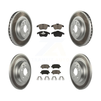 [Avant + Arrière] Kit de disque (revêtu) et plaquette (céramique) de frein pour 2013-2014 Volvo S60 avec 300mm Diameter Rotor KGC-101250