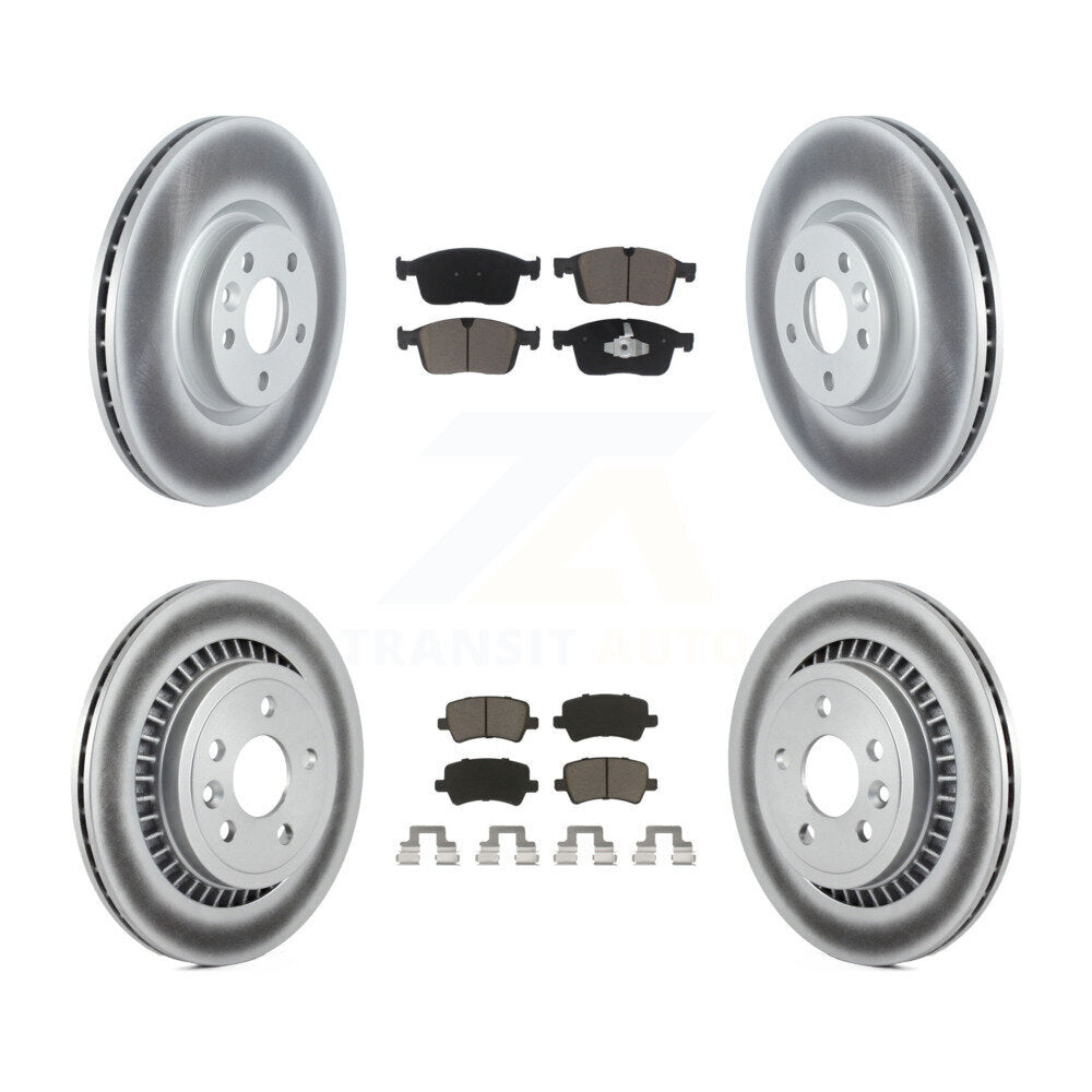 [Avant + Arrière] Kit de disque (revêtu) et plaquette (céramique) de frein pour Volvo XC60 KGC-101251