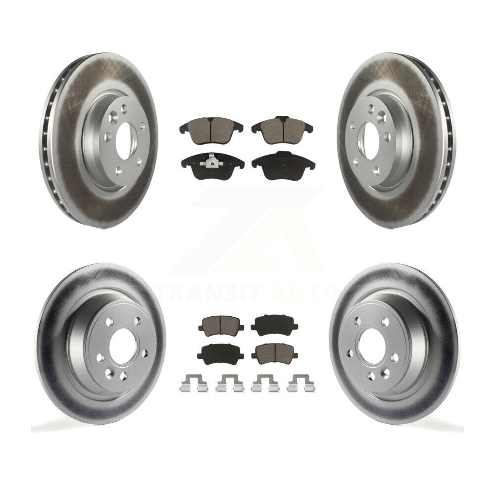 [Avant + Arrière] Kit de disque (revêtu) et plaquette (céramique) de frein pour 2012-2015 Land Rover Range Evoque KGC-101252