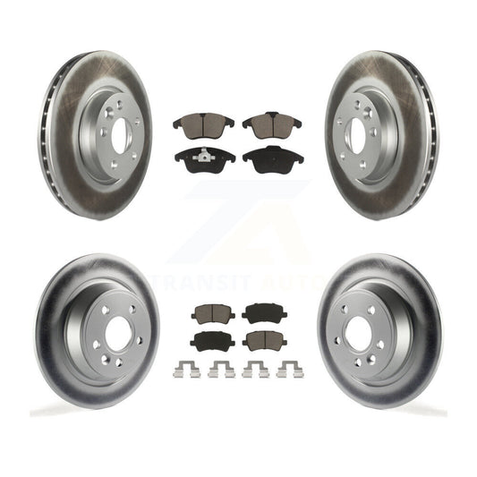 [Avant + Arrière] Kit de disque (revêtu) et plaquette (céramique) de frein pour 2012-2015 Land Rover Range Evoque KGC-101252