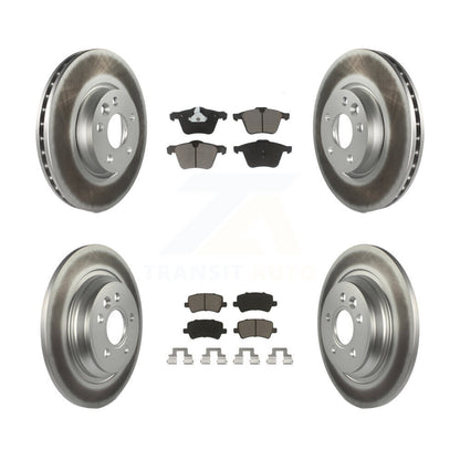 [Avant + Arrière] Kit de disque (revêtu) et plaquette (céramique) de frein pour 2008 Volvo V70 avec 300mm Diameter Rotor KGC-101253