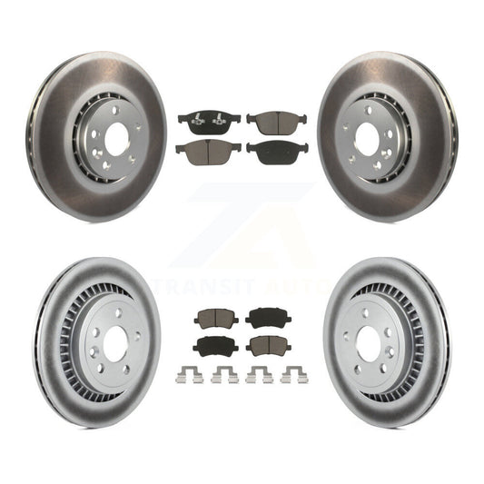 [Avant + Arrière] Kit de disque (revêtu) et plaquette (céramique) de frein pour 2010-2015 Volvo XC60 KGC-101254