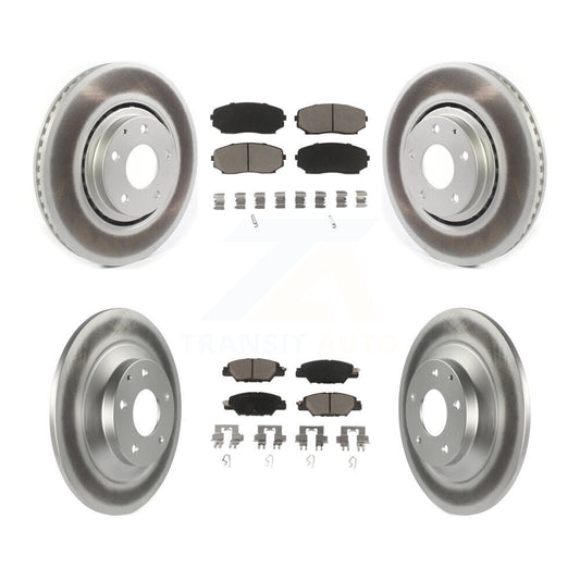 [Avant + Arrière] Kit de disque (revêtu) et plaquette (céramique) de frein pour 2019-2022 Mazda CX-5 Turbocharged KGC-101255
