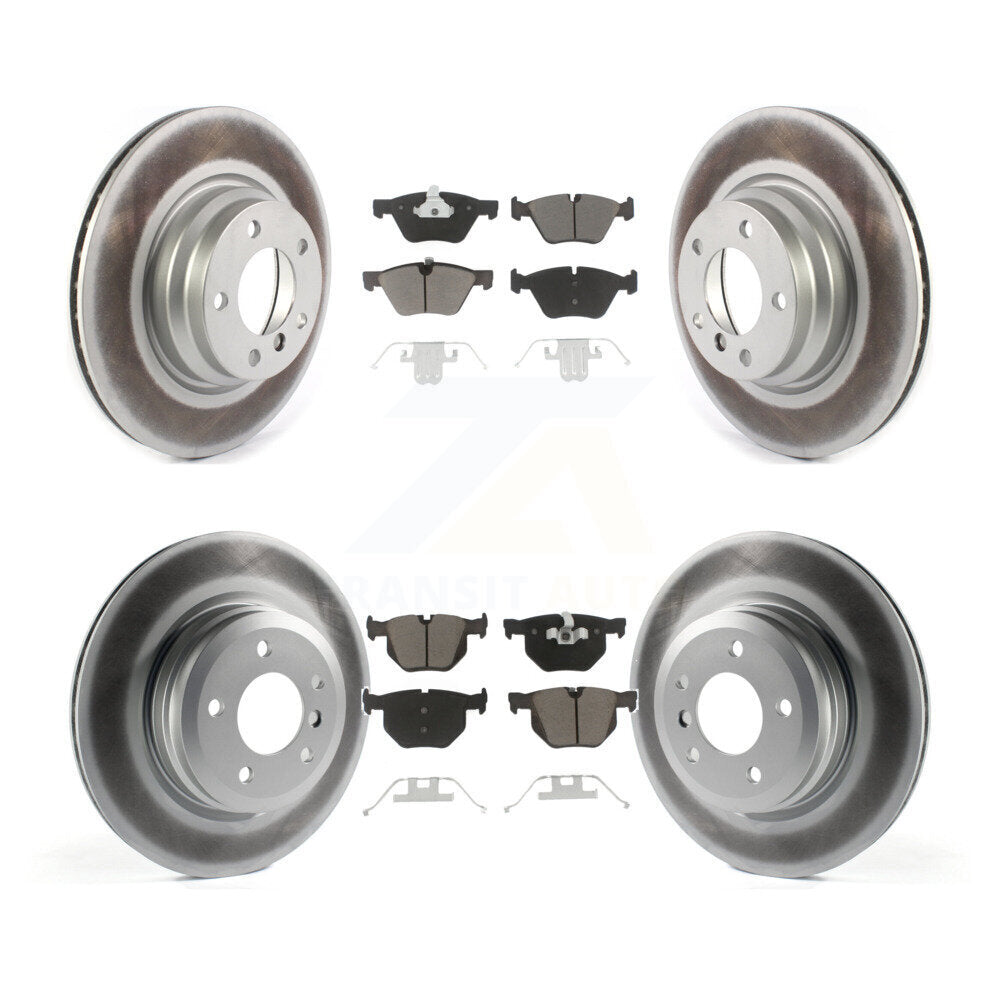 [Avant + Arrière] Kit de disque (revêtu) et plaquette (céramique) de frein pour 2006 BMW 330i 330xi KGC-101257