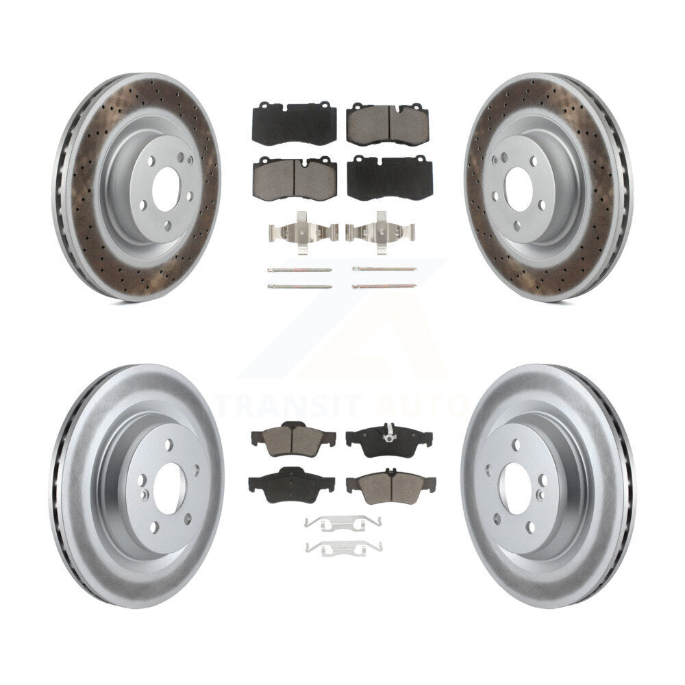 [Avant + Arrière] Kit de disque (revêtu) et plaquette (céramique) de frein pour Mercedes-Benz S550 SL550 S600 CL550 S400 S350 CL600 S450 KGC-101260