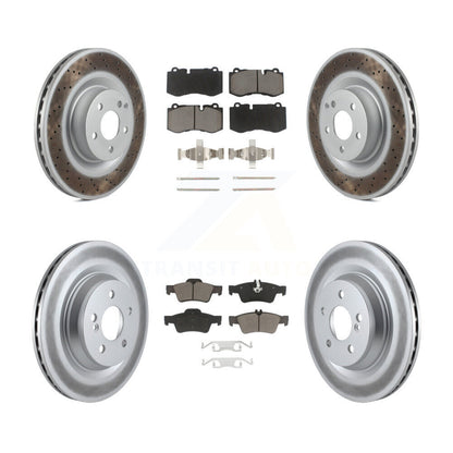[Avant + Arrière] Kit de disque (revêtu) et plaquette (céramique) de frein pour Mercedes-Benz S550 SL550 S600 CL550 S400 S350 CL600 S450 KGC-101260