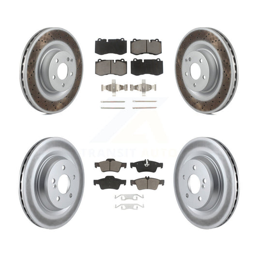 [Avant + Arrière] Kit de disque (revêtu) et plaquette (céramique) de frein pour Mercedes-Benz S550 SL550 S600 CL550 S400 S350 CL600 S450 KGC-101260