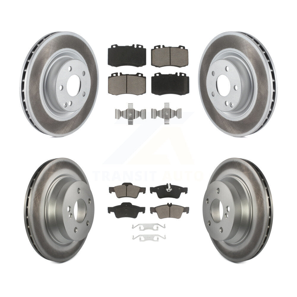[Avant + Arrière] Kit de disque (revêtu) et plaquette (céramique) de frein pour Mercedes-Benz CLS550 CLS500 E550 KGC-101261