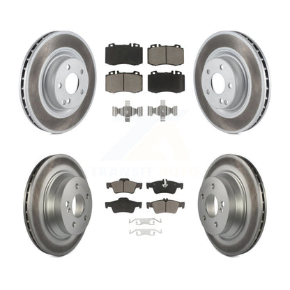 [Avant + Arrière] Kit de disque (revêtu) et plaquette (céramique) de frein pour Mercedes-Benz CLS550 CLS500 E550 KGC-101261