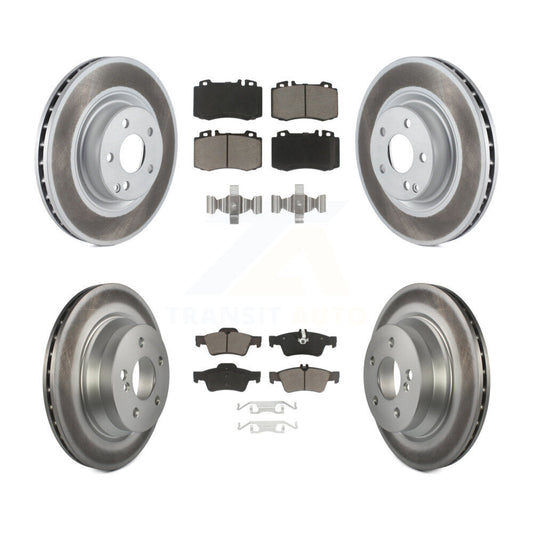 [Avant + Arrière] Kit de disque (revêtu) et plaquette (céramique) de frein pour Mercedes-Benz CLS550 CLS500 E550 KGC-101261