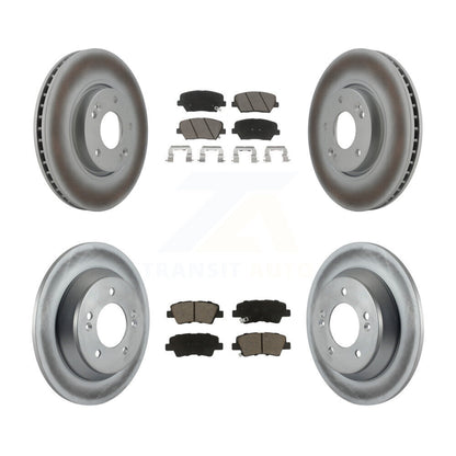 [Avant + Arrière] Kit de disque (revêtu) et plaquette (céramique) de frein pour 2014-2017 Kia Rondo avec Electric Parking KGC-101265