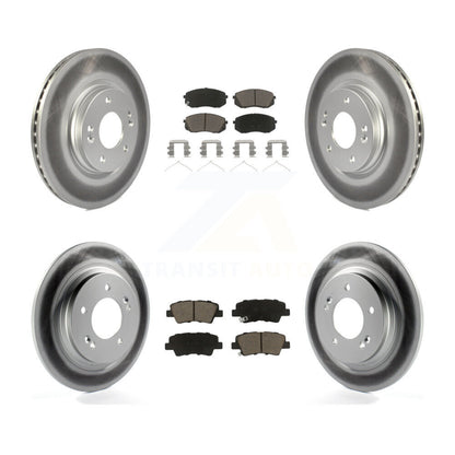 [Avant + Arrière] Kit de disque (revêtu) et plaquette (céramique) de frein pour Kia Optima avec Electric Parking KGC-101267