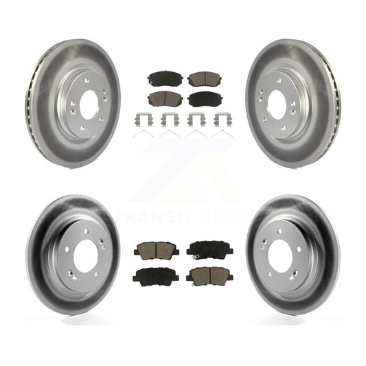 [Avant + Arrière] Kit de disque (revêtu) et plaquette (céramique) de frein pour Kia Optima avec Electric Parking KGC-101267