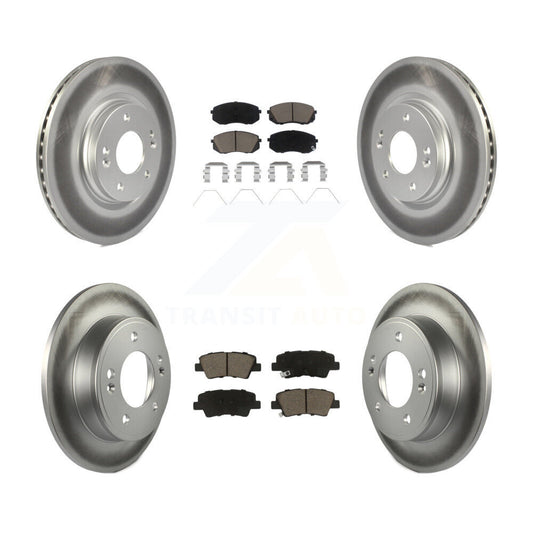[Avant + Arrière] Kit de disque (revêtu) et plaquette (céramique) de frein pour Kia Soul Forte KGC-101269