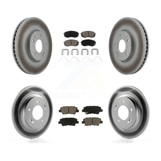 [Avant + Arrière] Kit de disque (revêtu) et plaquette (céramique) de frein pour 2017-2018 Kia Soul EV KGC-101275