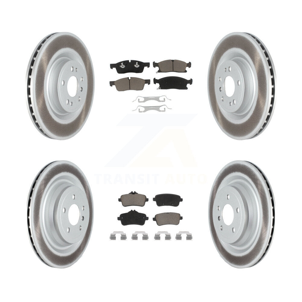 [Avant + Arrière] Kit de disque (revêtu) et plaquette (céramique) de frein pour Mercedes-Benz GLS450 GL450 GL350 ML400 KGC-101276