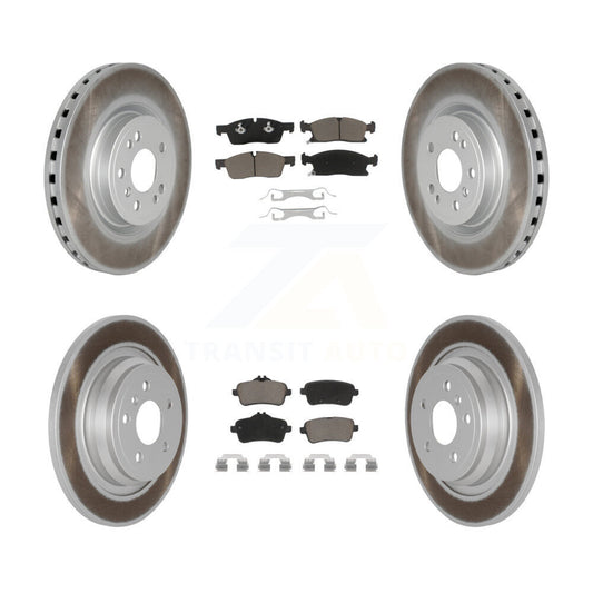 [Avant + Arrière] Kit de disque (revêtu) et plaquette (céramique) de frein pour Mercedes-Benz ML350 GLE350 ML250 GLE300d KGC-101277