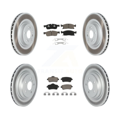 [Avant + Arrière] Kit de disque (revêtu) et plaquette (céramique) de frein pour 2016-2017 Mercedes-Benz GLE400 sans Sport Package KGC-101281