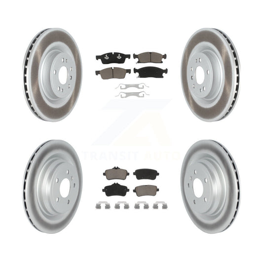 [Avant + Arrière] Kit de disque (revêtu) et plaquette (céramique) de frein pour 2016-2017 Mercedes-Benz GLE400 sans Sport Package KGC-101281