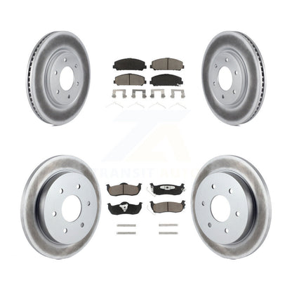 [Avant + Arrière] Kit de disque (revêtu) et plaquette (céramique) de frein pour Nissan Titan Armada INFINITI QX56 TITAN KGC-101283