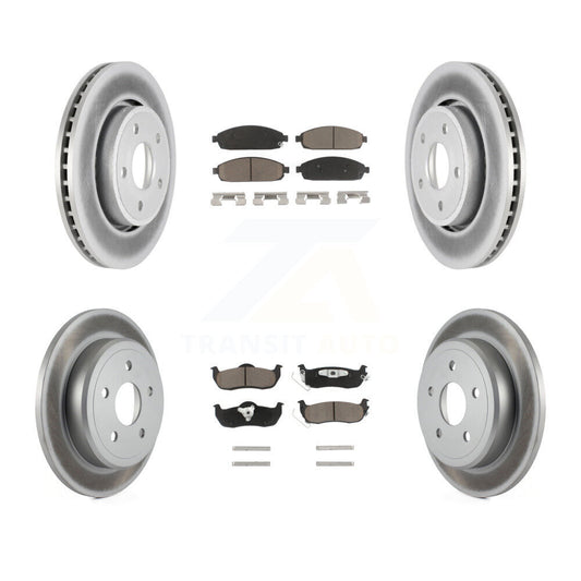 [Avant + Arrière] Kit de disque (revêtu) et plaquette (céramique) de frein pour Jeep Grand Cherokee Commander KGC-101284