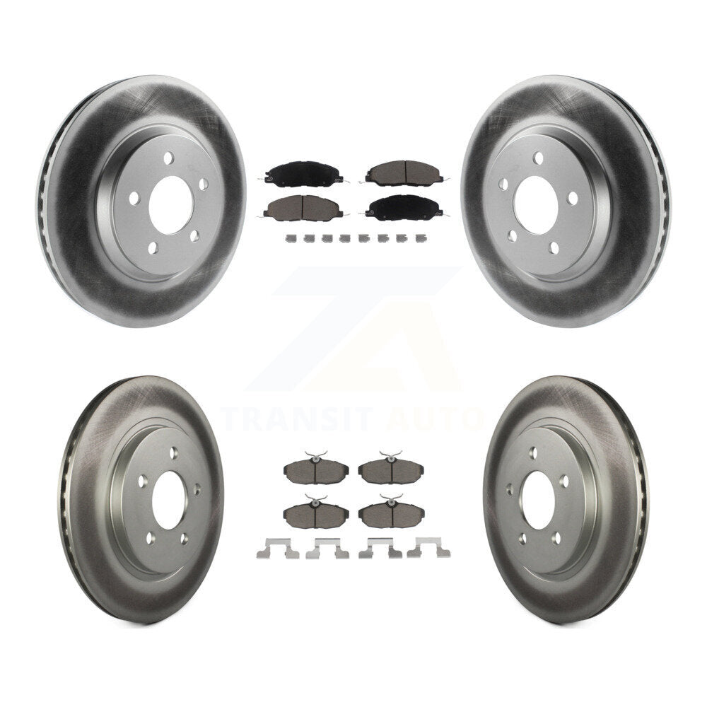 [Avant + Arrière] Kit de disque (revêtu) et plaquette (céramique) de frein pour Ford Mustang KGC-101288