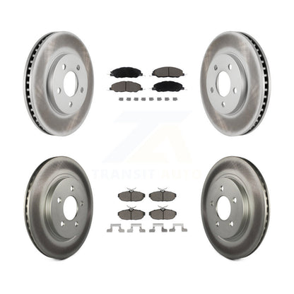 [Avant + Arrière] Kit de disque (revêtu) et plaquette (céramique) de frein pour 2005-2010 Ford Mustang Base KGC-101289